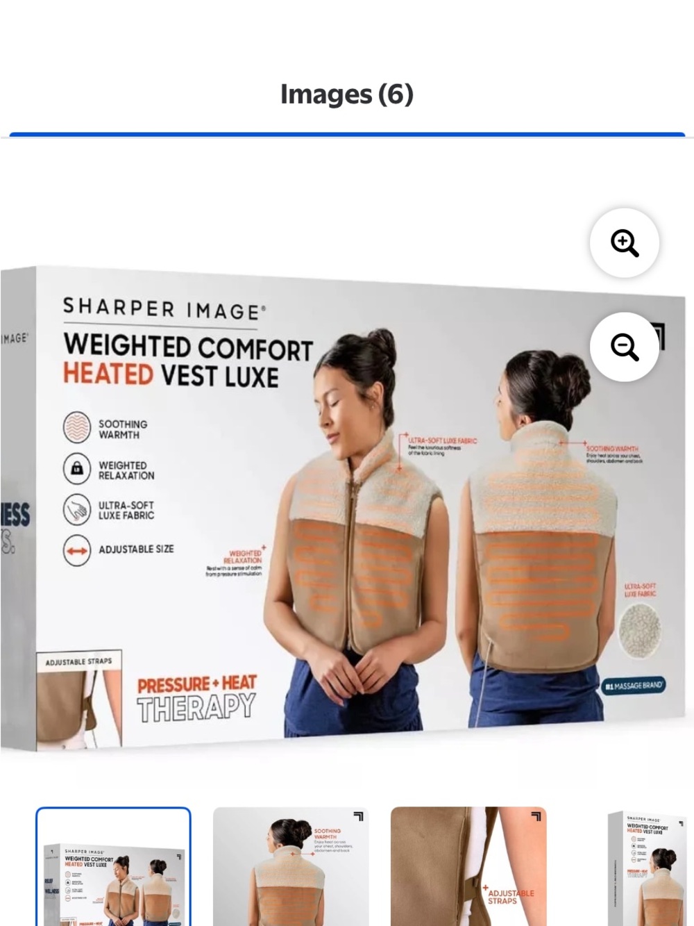Sharper Image Tan Vest with Cream Sherpa Collar